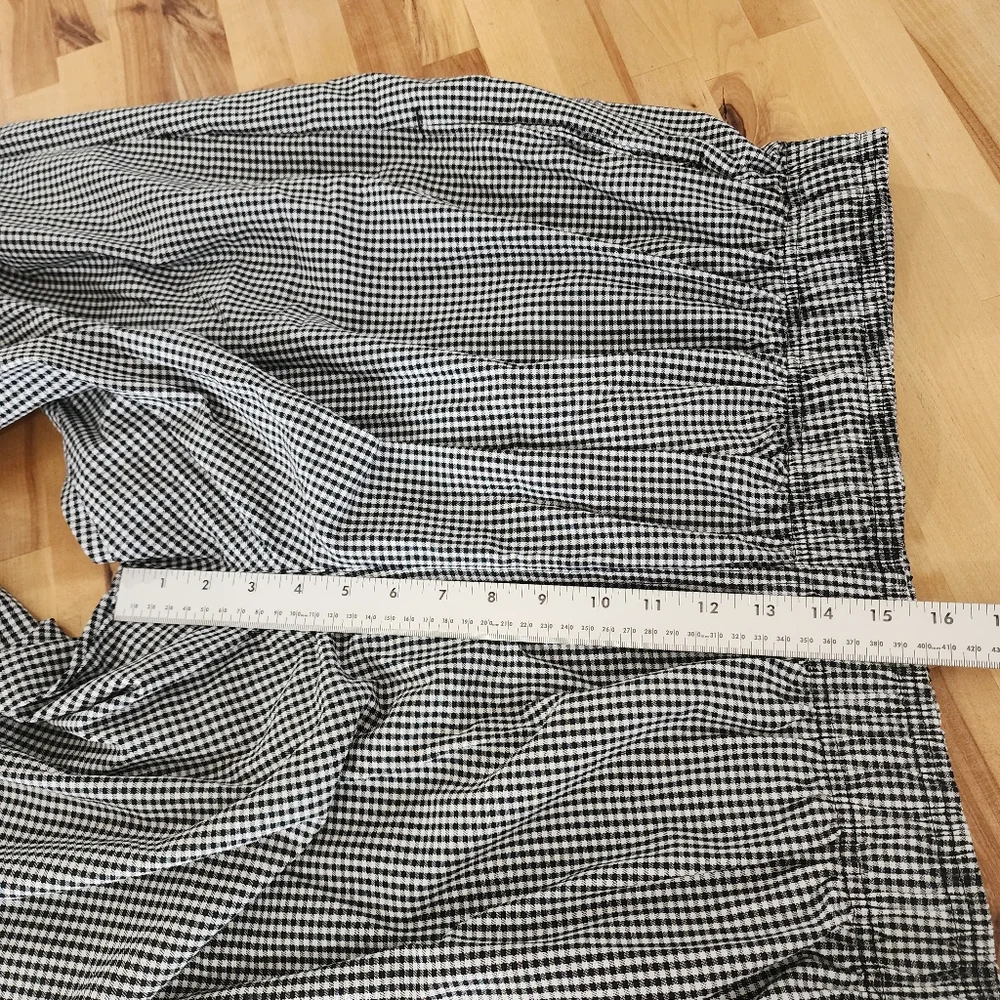 CHEF WORKS Chef Pants Mens Size 4XL Black/White Gingham Check NWT